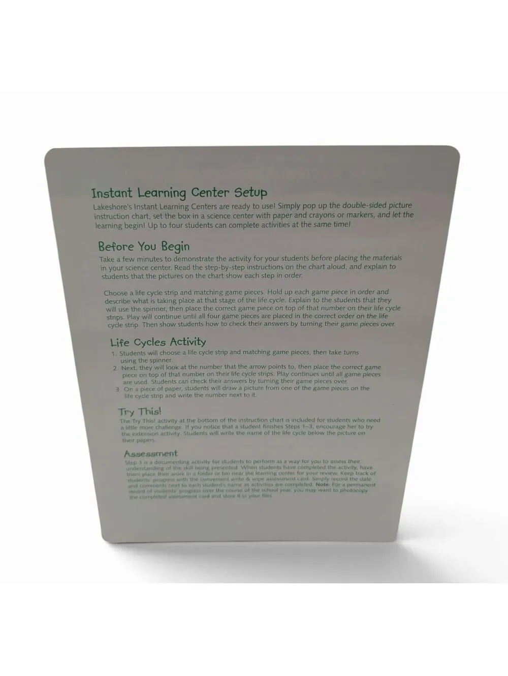 Lakeshore Life Cycles Science Learning Game Complete Homeschool Pre-K TT692